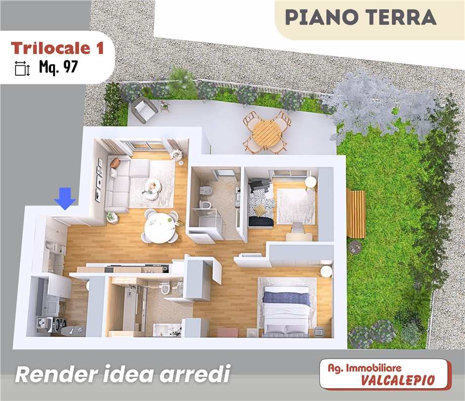Vendita Appartamento Castelli Calepio TAGLIUNO #CC340 n.3
