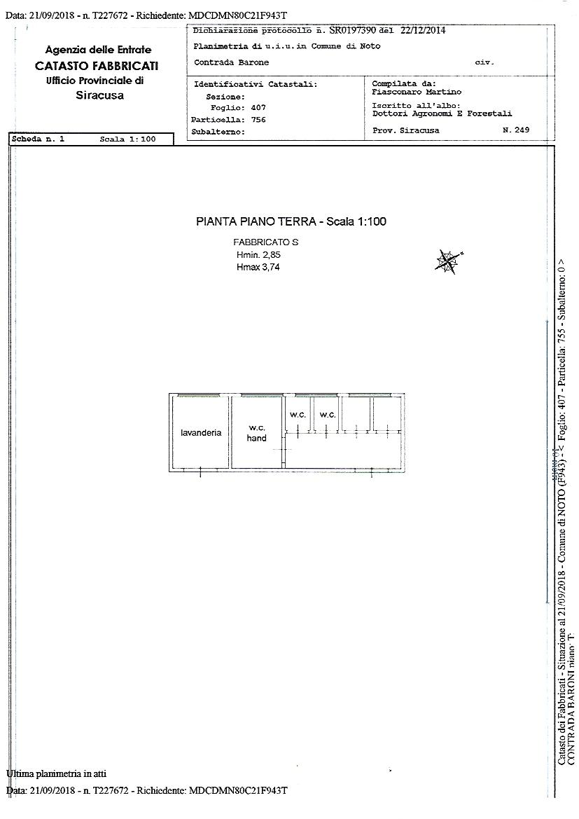 Vente Agritourisme Noto #1T n.14