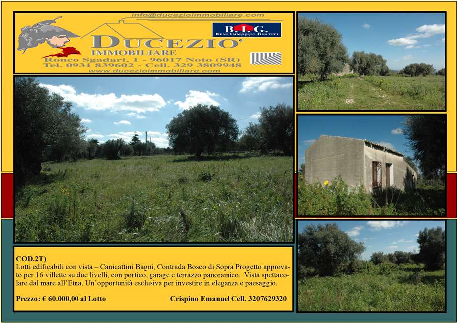 Venta Terreno Canicattini Bagni C/DA BOSCO DI SOPRA #2T n.1