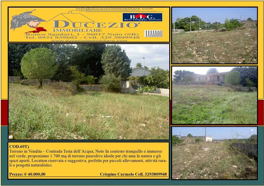 Venta Terreno Noto TESTA DELL'ACQUA #69T n.1