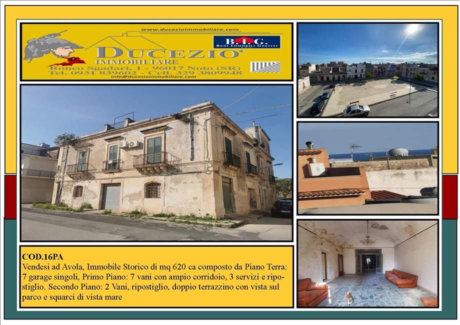 For sale Historical building/palace Avola  #16PA n.1