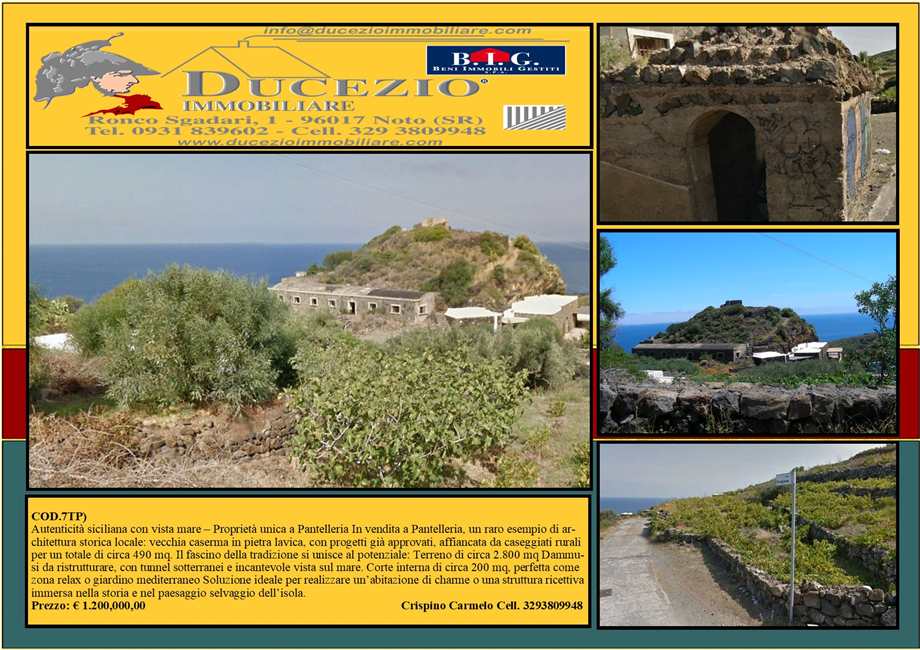 Verkauf Bauernhof/Bauernhaus Trapani PANTELLERIA #7TP n.1