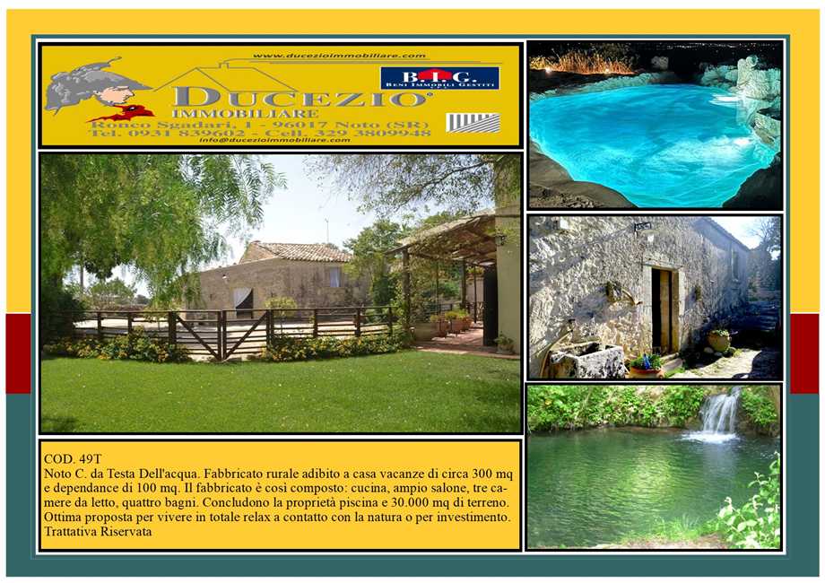 For sale Country house Noto TESTA DELL'ACQUA #49T n.1