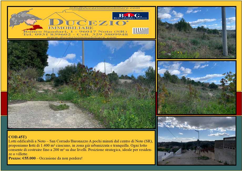 For sale Development land Noto #45T n.1